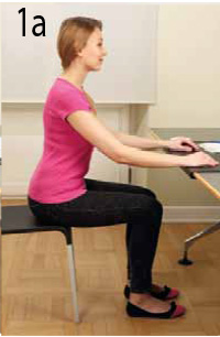 Ćwiczenia kręgosłupa przy biurku. Jak prawidłowo siedzieć na krześle, proste plecy przy biurku.